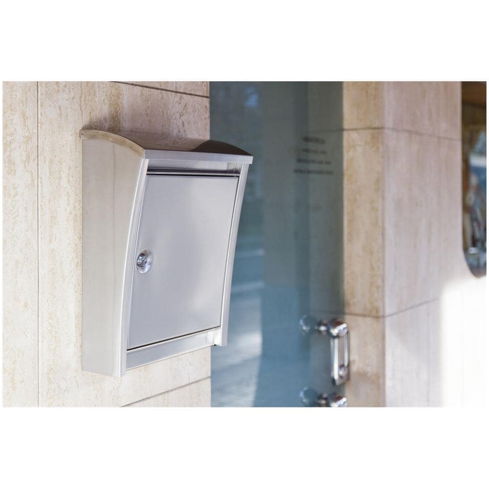 Urban E5907 Cassetta Postale Individuale In Acciaio Inossidabile, Di Grandi Dimensioni, Cassetta Della Posta Da Parete Moderna (buste C4) Inox - Foto 2