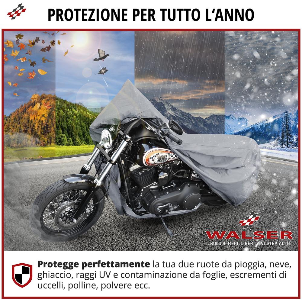 Garage Per Motociclette Dimensioni Chopper L Pvc - 250 X 100 X 130 Cm Grigio - Foto 2
