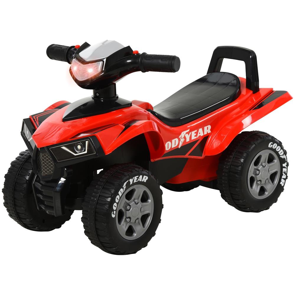 Quad Giocattolo per Bambini 18-36 Mesi con Licenza GOODYEAR con Luci e Suoni Realistici, Rosso e Nero, 60x31x42cm - Foto 1