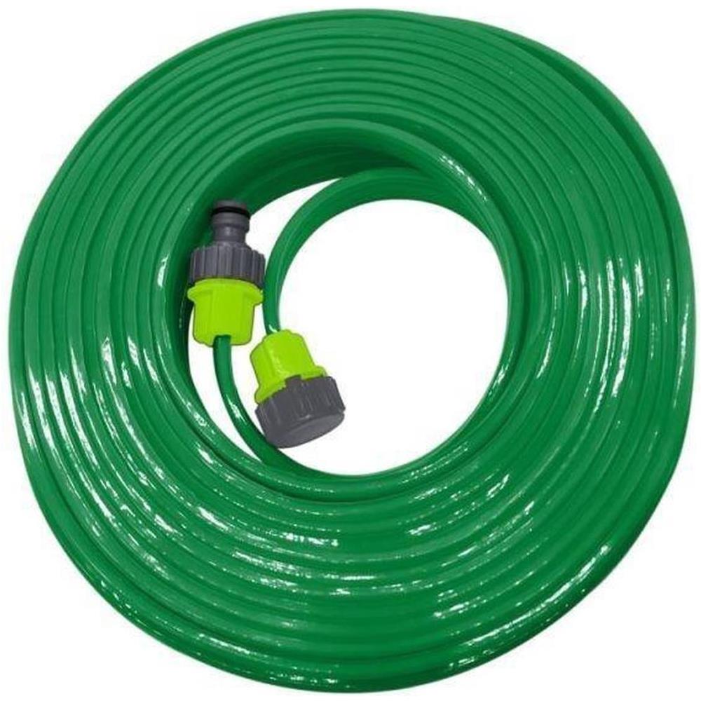 Tubo Piatto Microforato 15 Mt Irrigazione Giardino Piante Esterno con Connettore - Foto 2