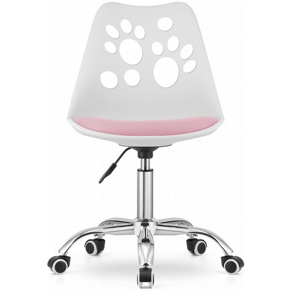 Sedia girevole ergonomica Valora PRINT bianca e rosa per la casa - Foto 2