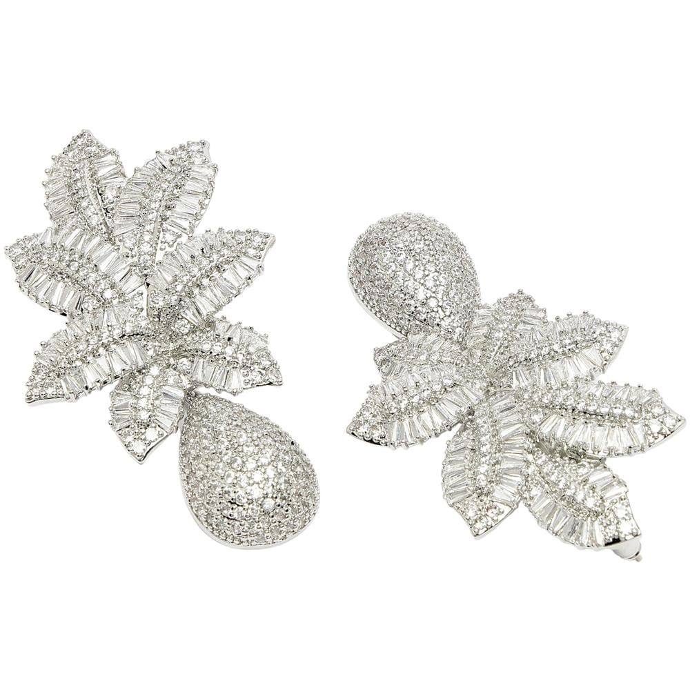 Orecchini Pendenti a Petalo con Zirconi Cubici Collezione Diva - Foto 2