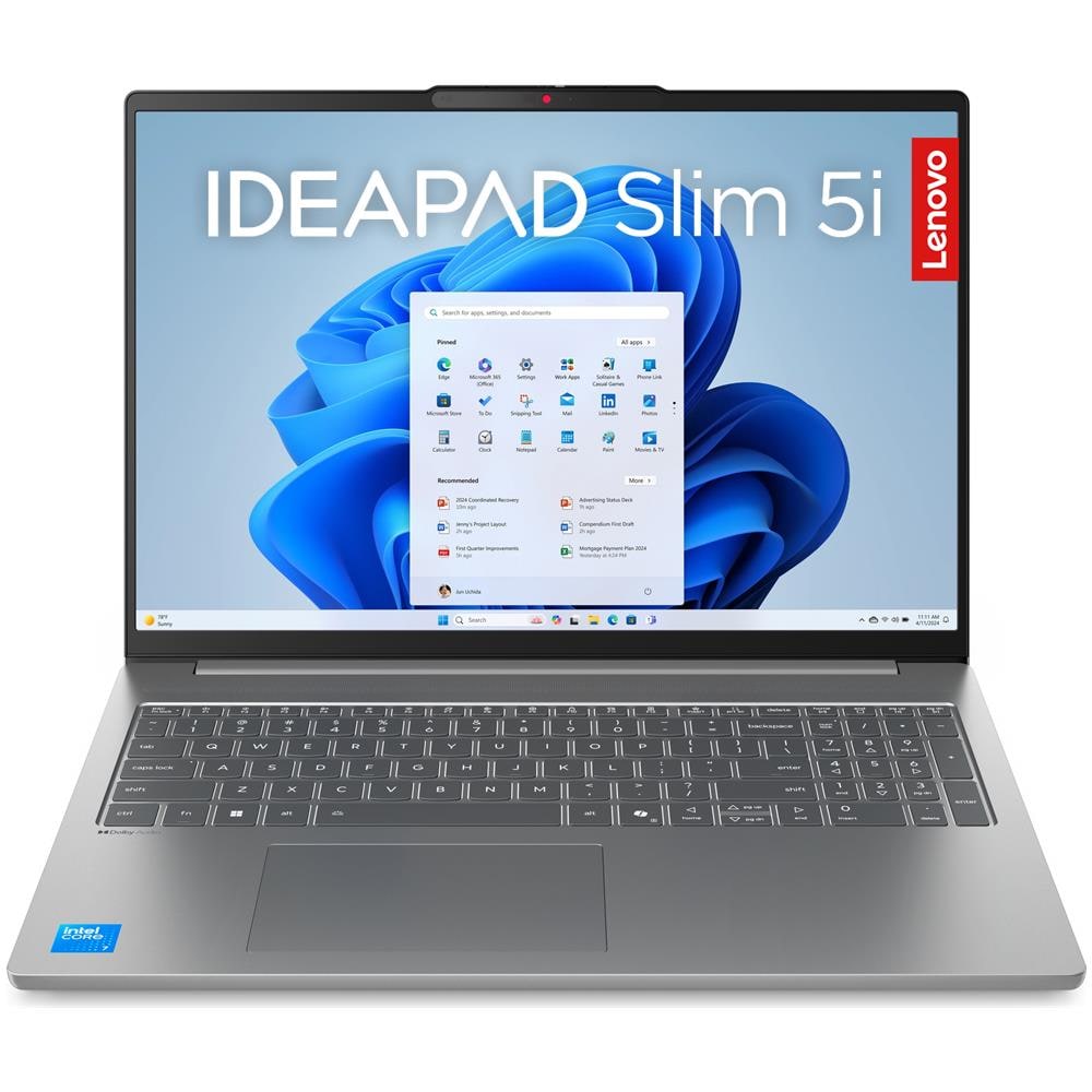 IdeaPad Slim 5 16IMH10 Intel Core Ultra 9 185H Computer portatile 40,6 cm (16") WUXGA 32 GB DDR5-SDRAM 1 TB SSD Wi-Fi 6 (802.11ax) Windows 11 Home Italiano Grigio - Foto 1
