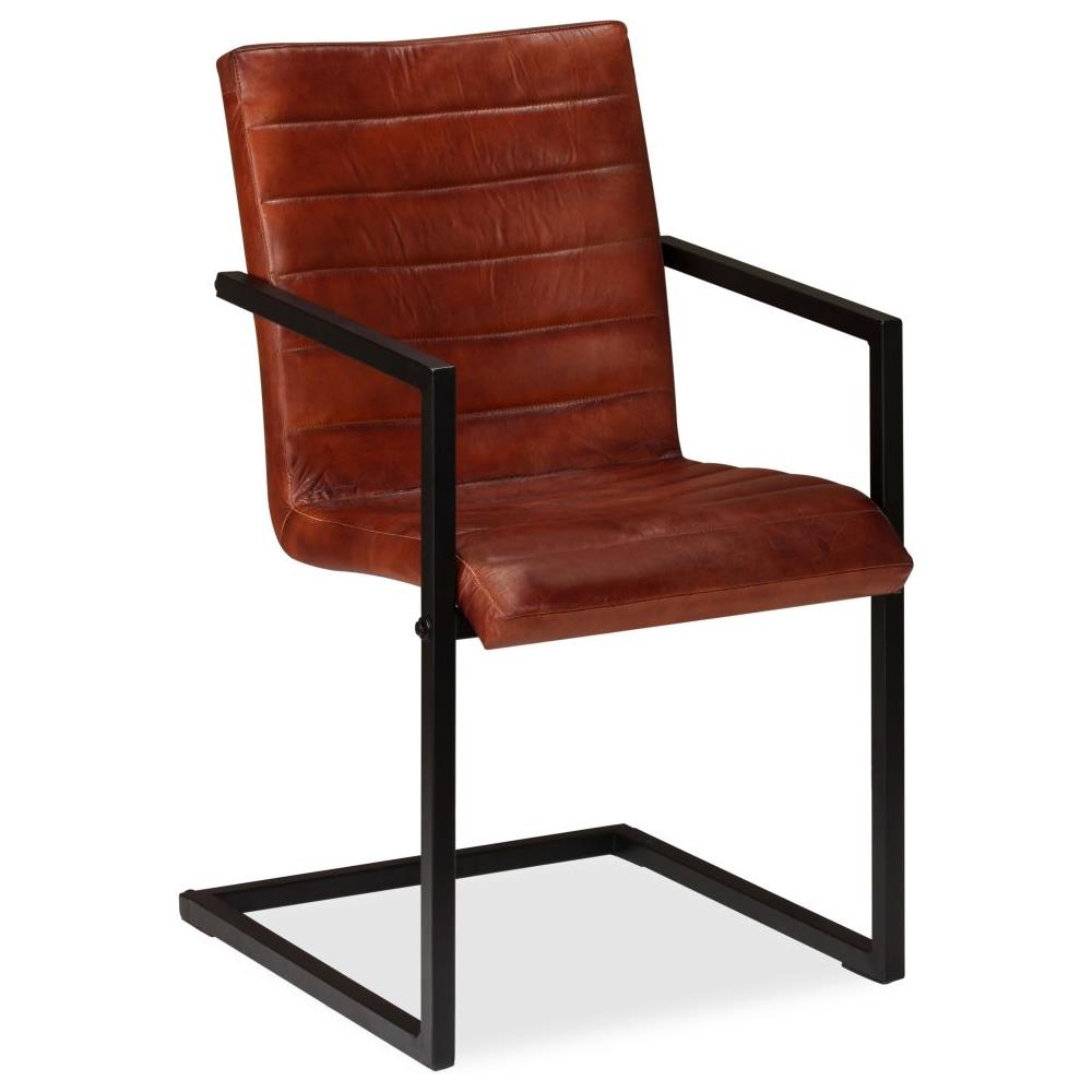 Sedie Da Pranzo Set 6 Pz In Vera Pelle Marrone - Foto 7