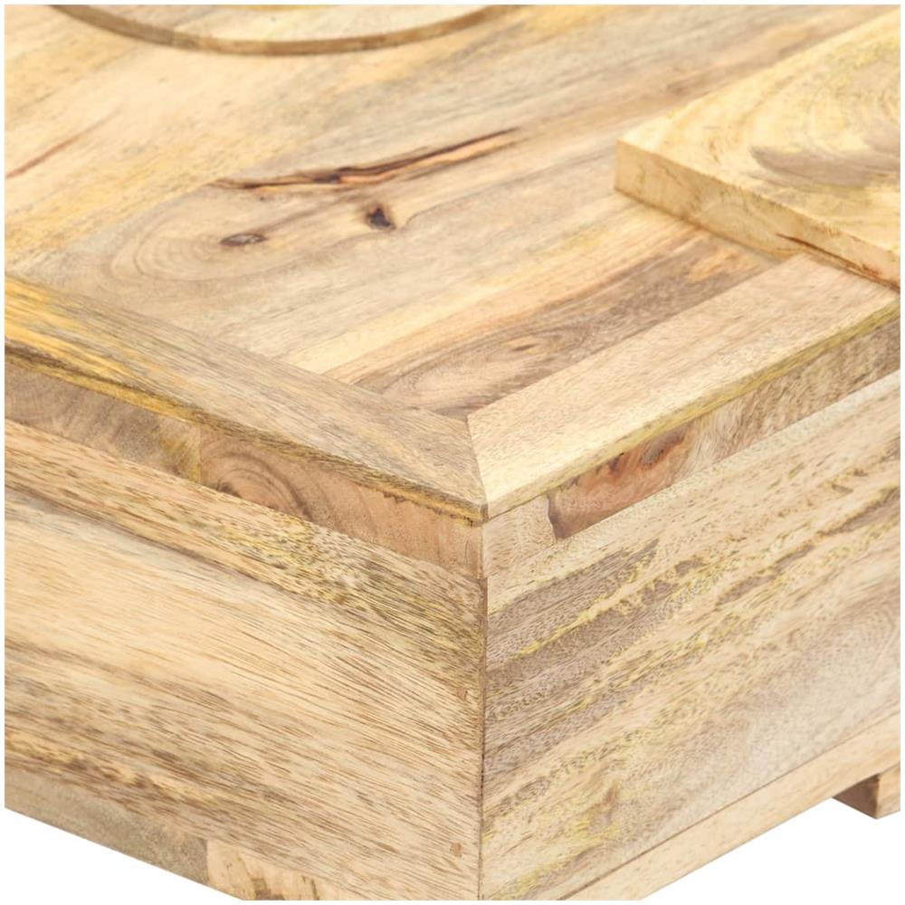 Tavolino Caffè Forma A Musicassetta 100x52x45cm Mango Massello - Foto 8