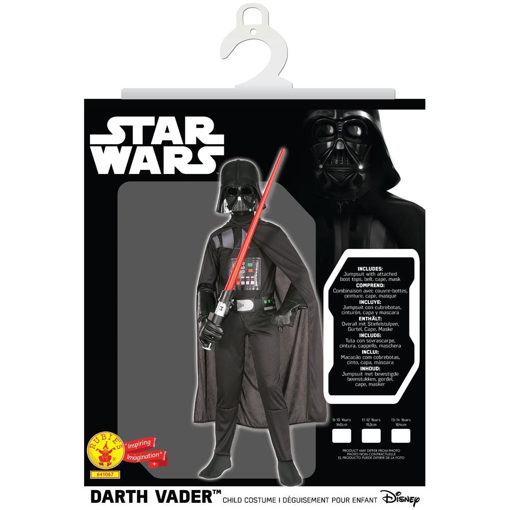 Costume Classico Di Dart Fener Per Bambino - Taglia: 7/8 Anni (117/128 Cm)  - Foto 2