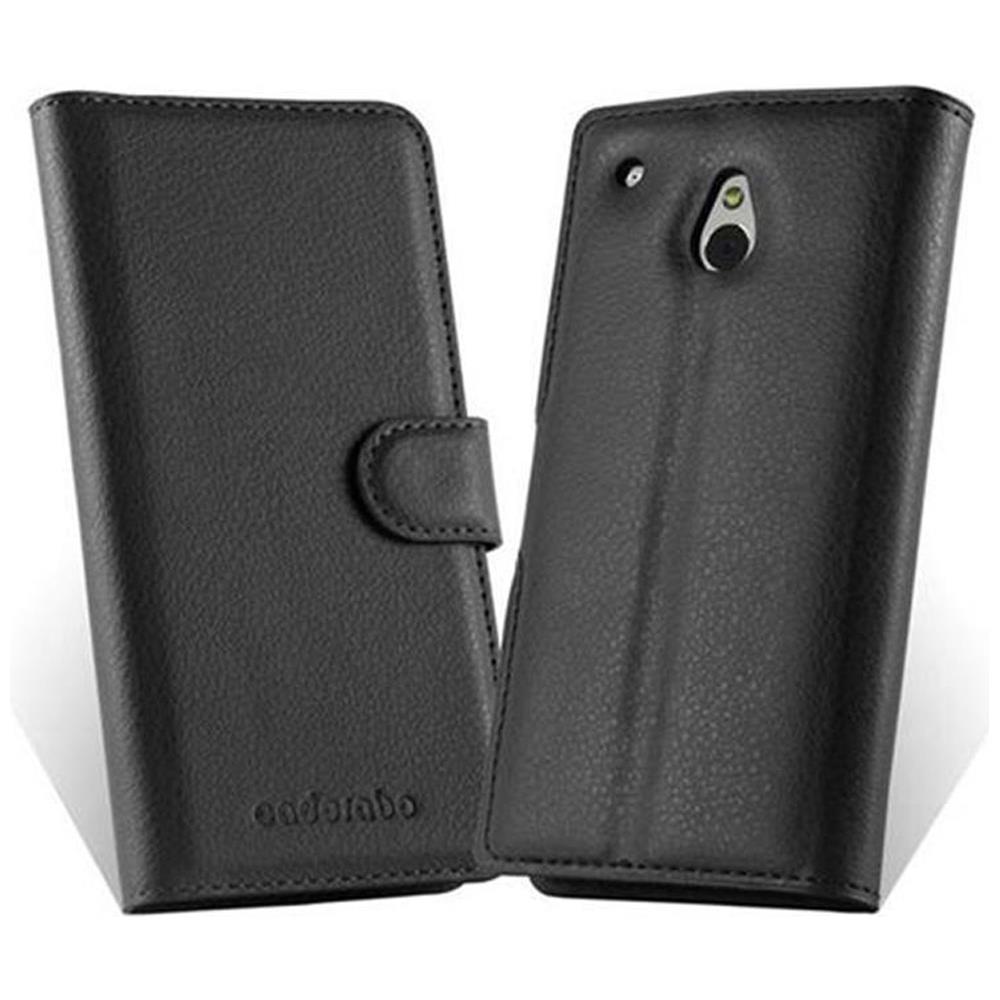 Custodia Compatibile Con Htc One M4 Mini In Nero Carbone - Coperchio Protettiva Con Chiusura Magnetica, Funzione Stand E Tasca Per Le Carte - Foto 5