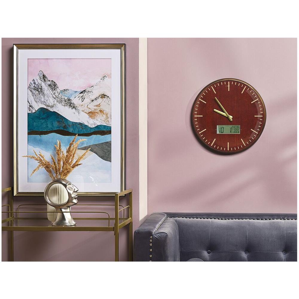 Orologio Da Parete Marrone Dorato Ø 43 Cm Brugg - Foto 2