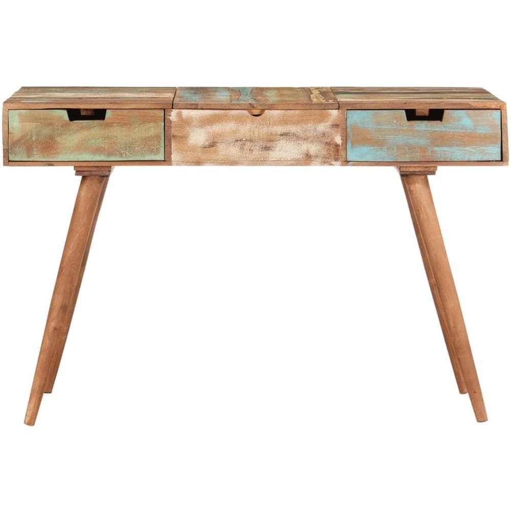 Tavolo Da Trucco Con Specchio 112x45x76 Cm Massello Di Recupero - Foto 2