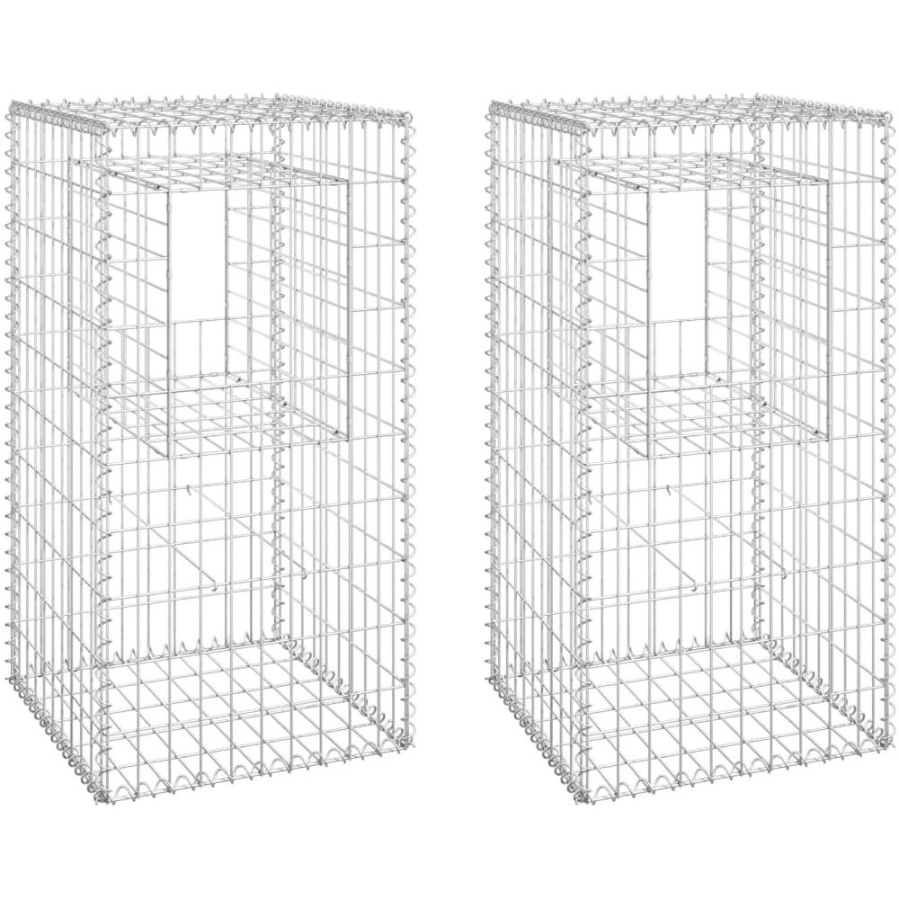 Cesti A Gabbione A Torre 2 Pz 50x50x100 Cm In Ferro - Foto 1