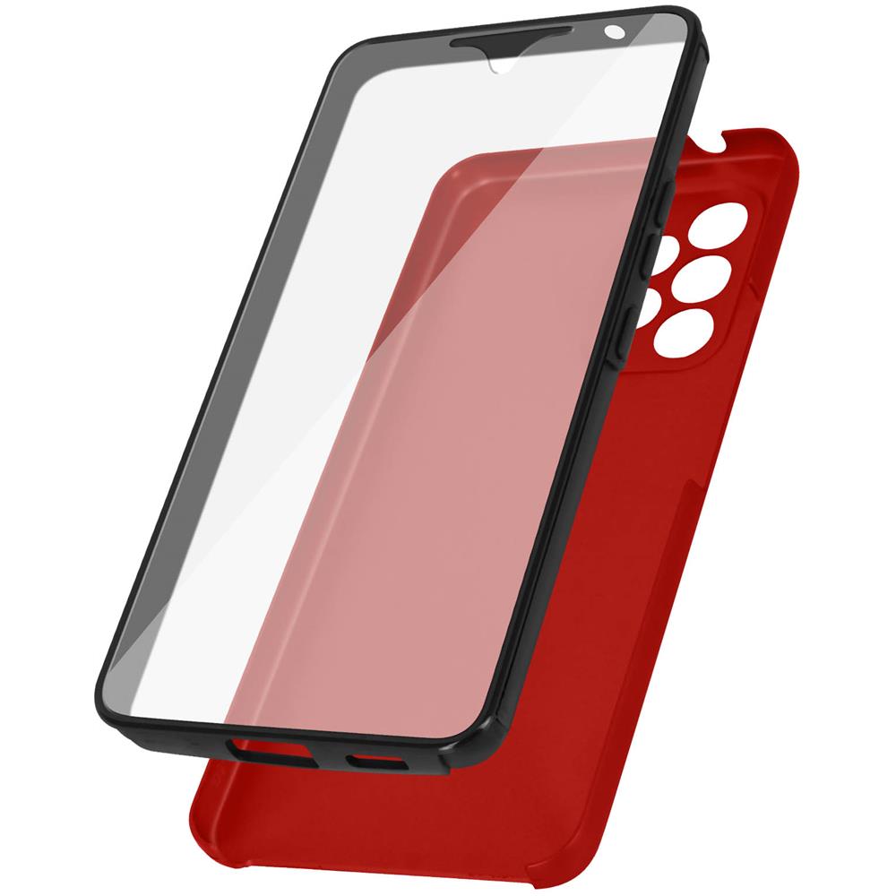 Cover Samsung Galaxy A53 5g Retro Rigido E Fronte Flessibile - Rossa - Foto 1