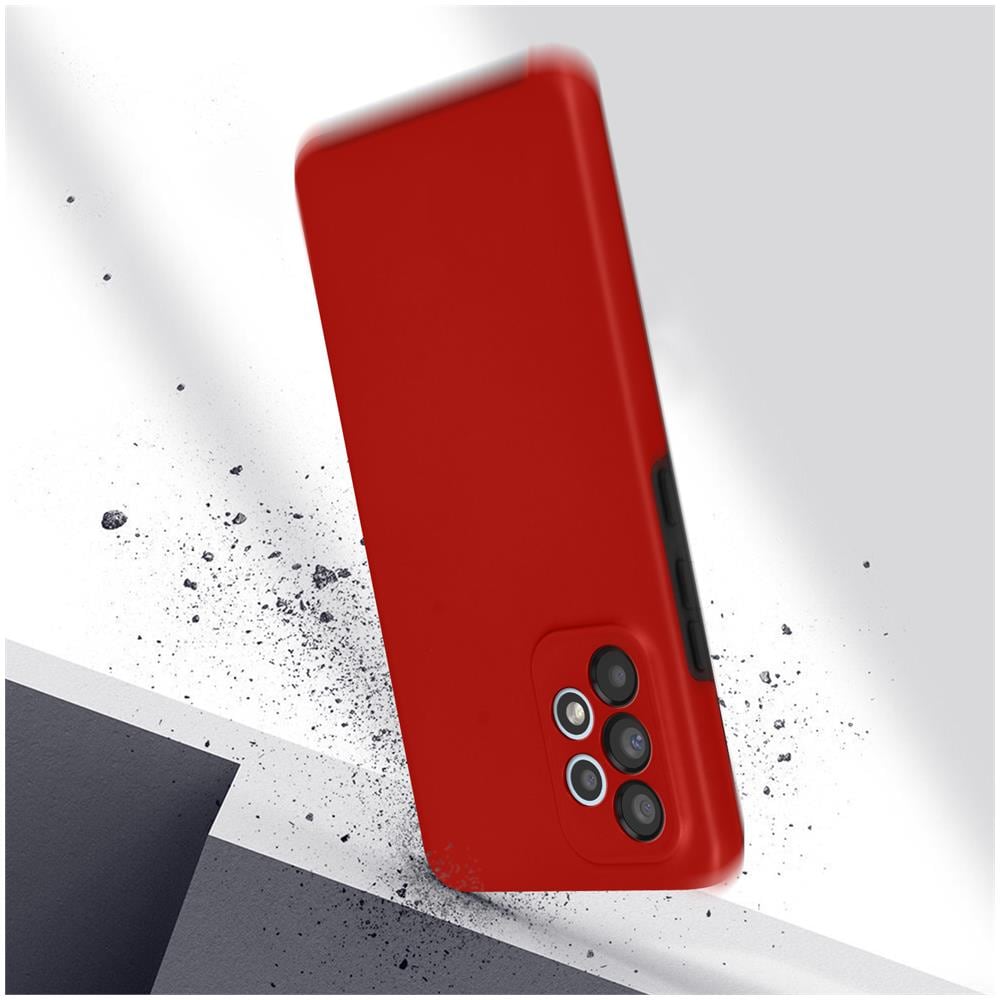 Cover Samsung Galaxy A53 5g Retro Rigido E Fronte Flessibile - Rossa - Foto 5