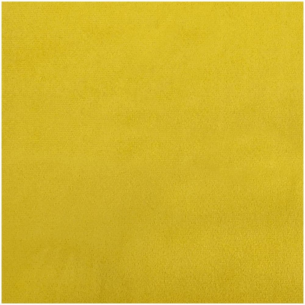 Poggiapiedi Con Gambe In Legno Giallo In Velluto - Foto 4