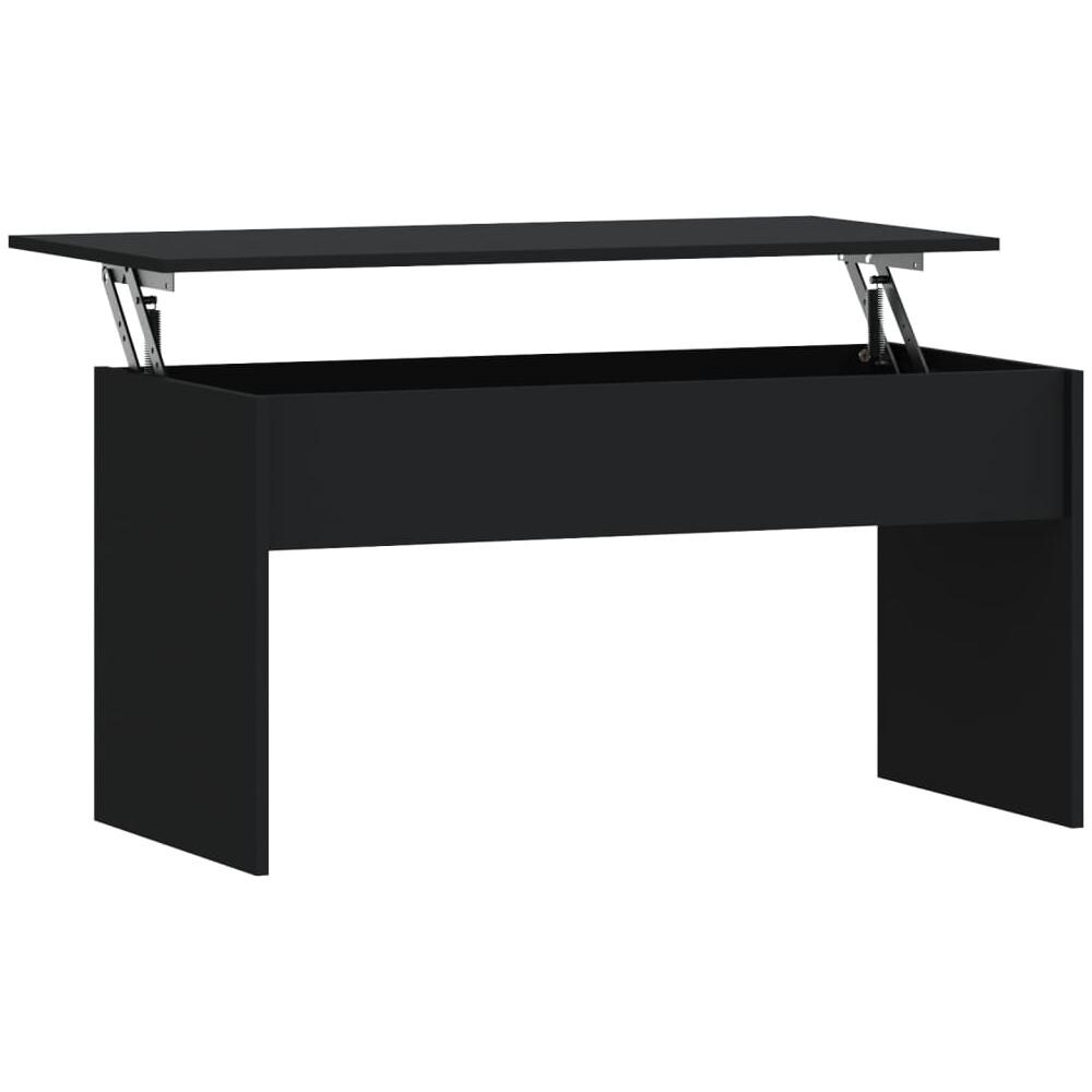 Tavolino Da Salotto Nero 102x50,5x52,5 Cm In Legno Multistrato - Foto 1