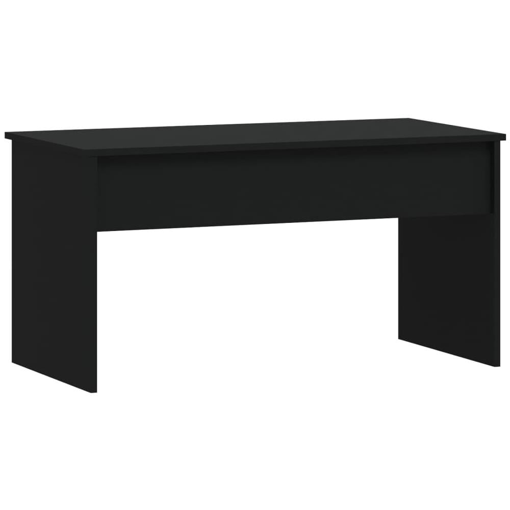 Tavolino Da Salotto Nero 102x50,5x52,5 Cm In Legno Multistrato - Foto 2