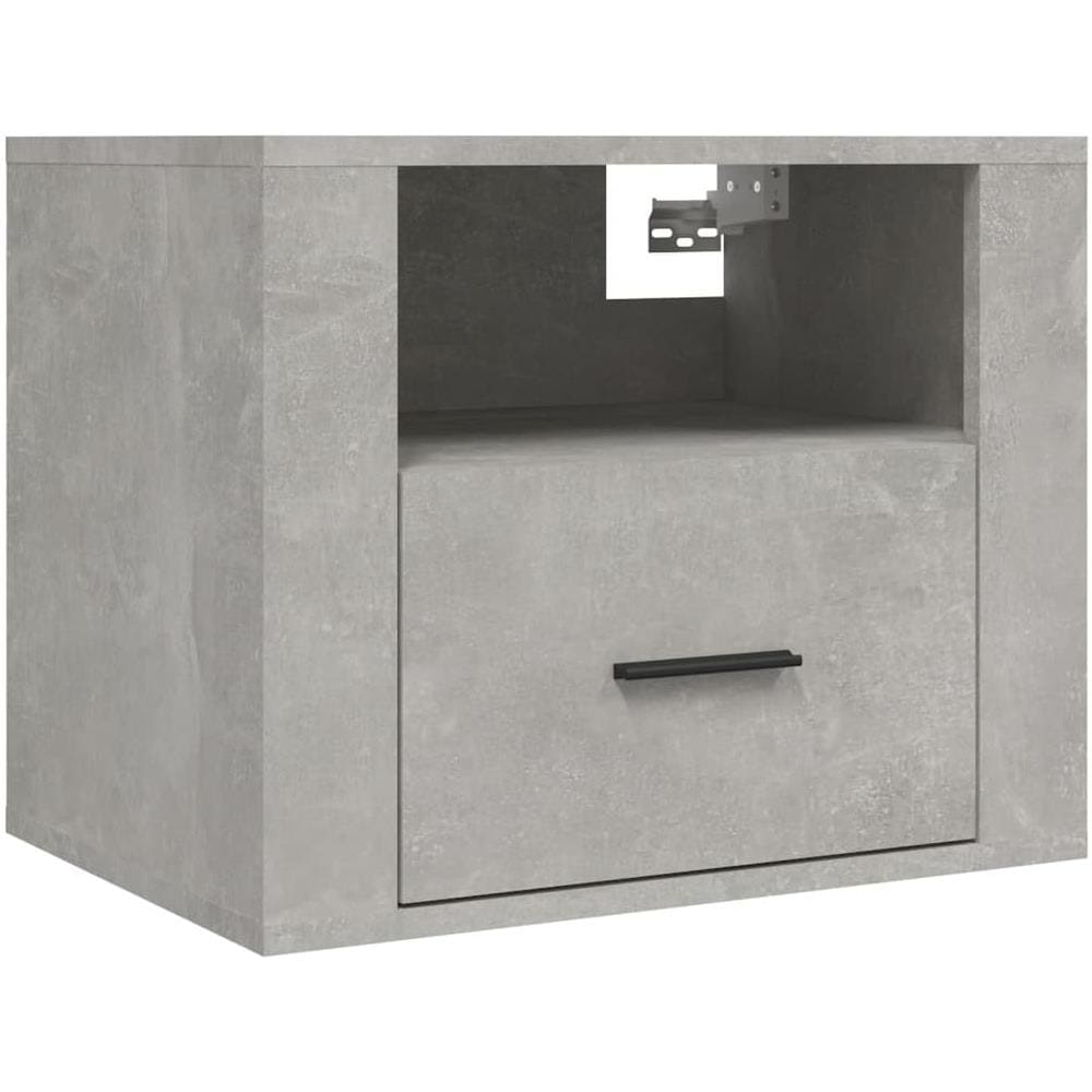 Comodino A Muro Grigio Cemento 50x36x40 Cm - Foto 2