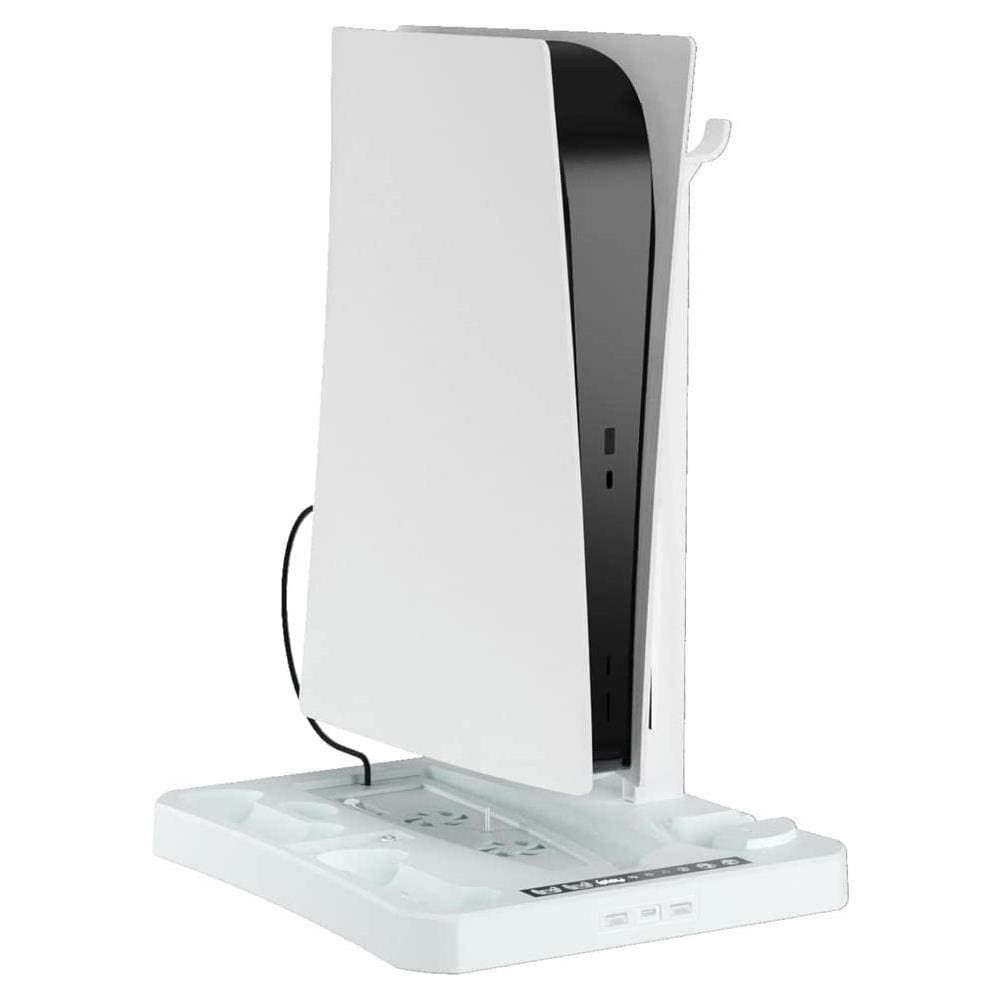 Supporto E Stazione Di Ricarica Compatibile Con Ps5 E Ps Vr2, Supporto Ventola 3-in-1 Con Caricatore Controller Adatto Per Playstation 5 / Psvr2 Con Supporto Cuffie Ps Vr2 - Foto 2