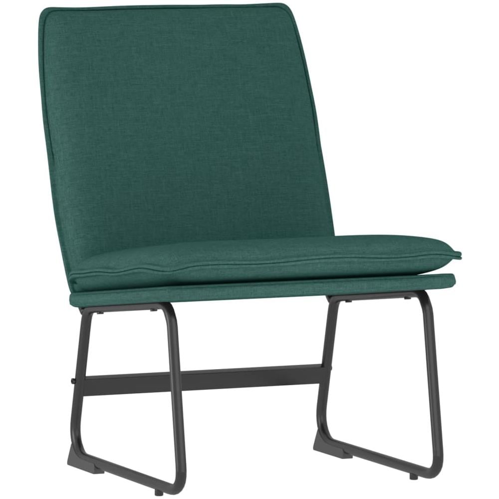 Sedia Lounge Verde Scuro 52x75x76 Cm In Tessuto - Foto 2