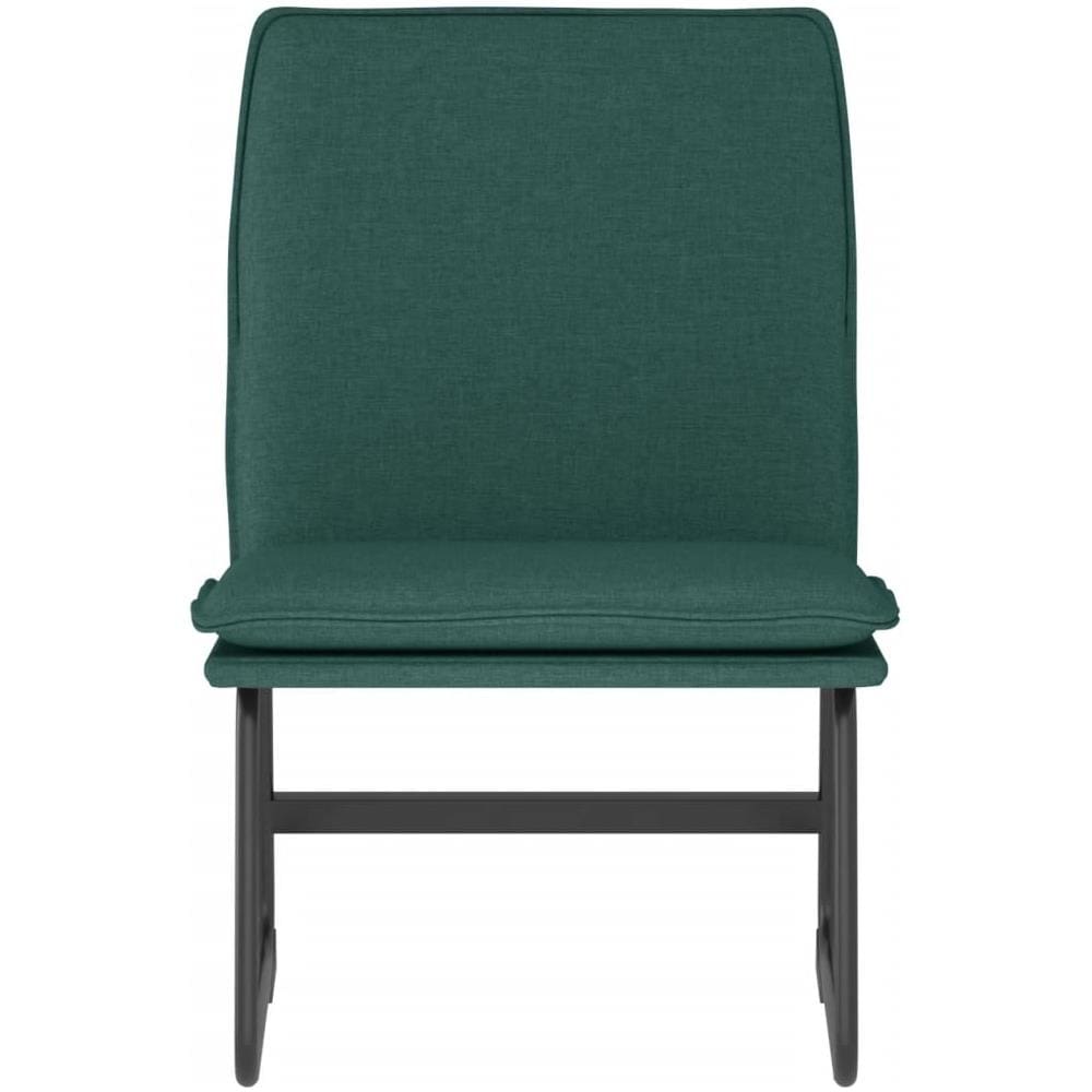 Sedia Lounge Verde Scuro 52x75x76 Cm In Tessuto - Foto 3