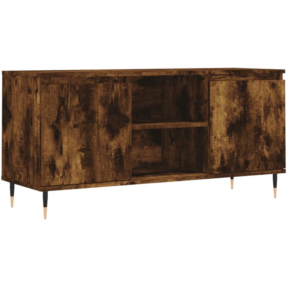 Mobile Porta Tv Rovere Fumo 104x35x50 Cm In Legno Multistrato - Foto 2