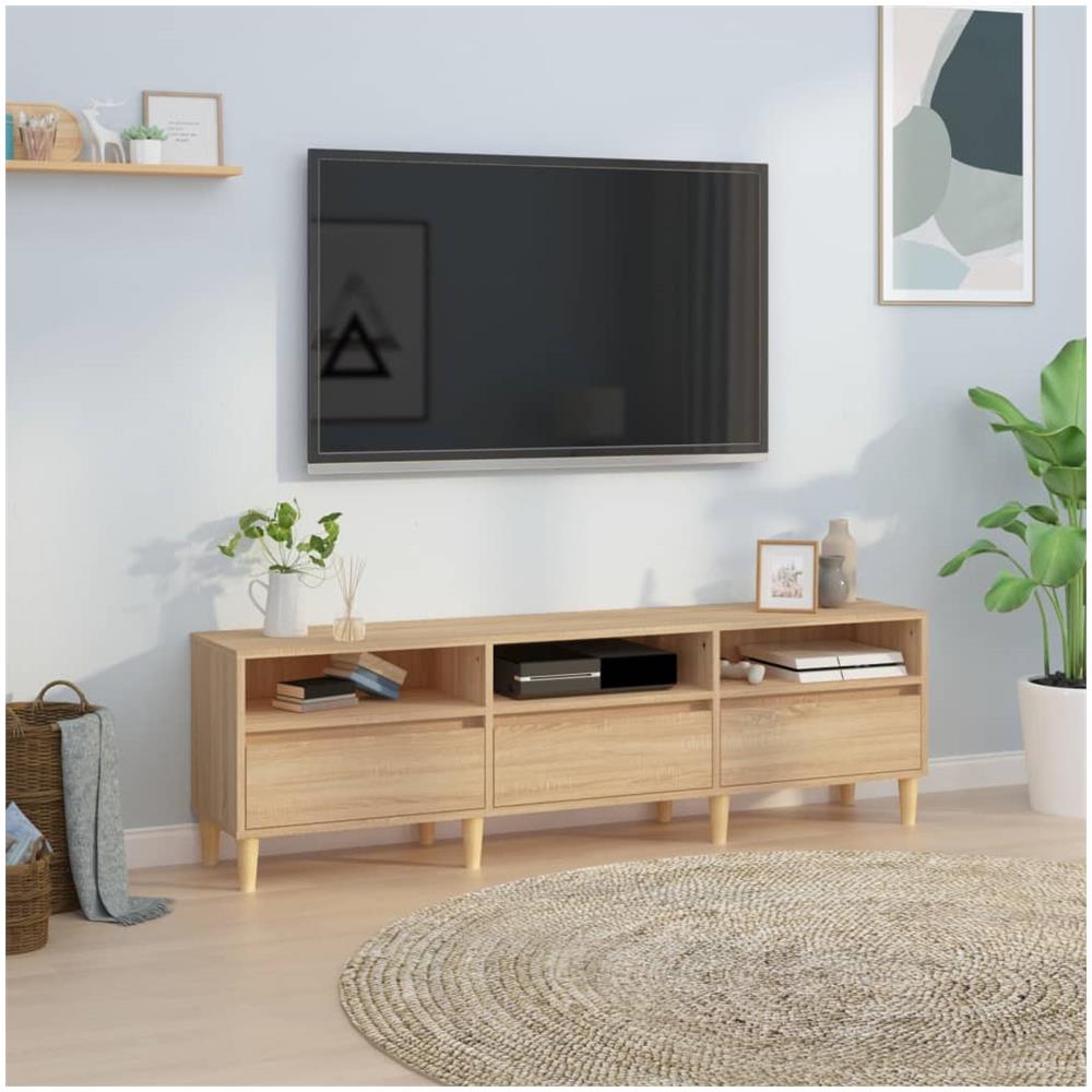 Mobile Porta Tv Rovere Sonoma 150x30x44,5 Cm Legno Multistrato - Foto 1