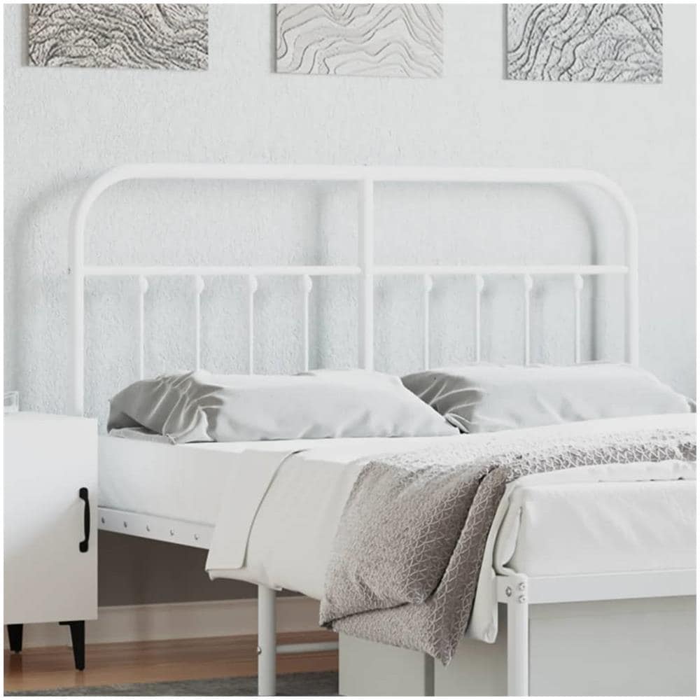 Testiera In Metallo Bianco 140 Cm - Foto 1