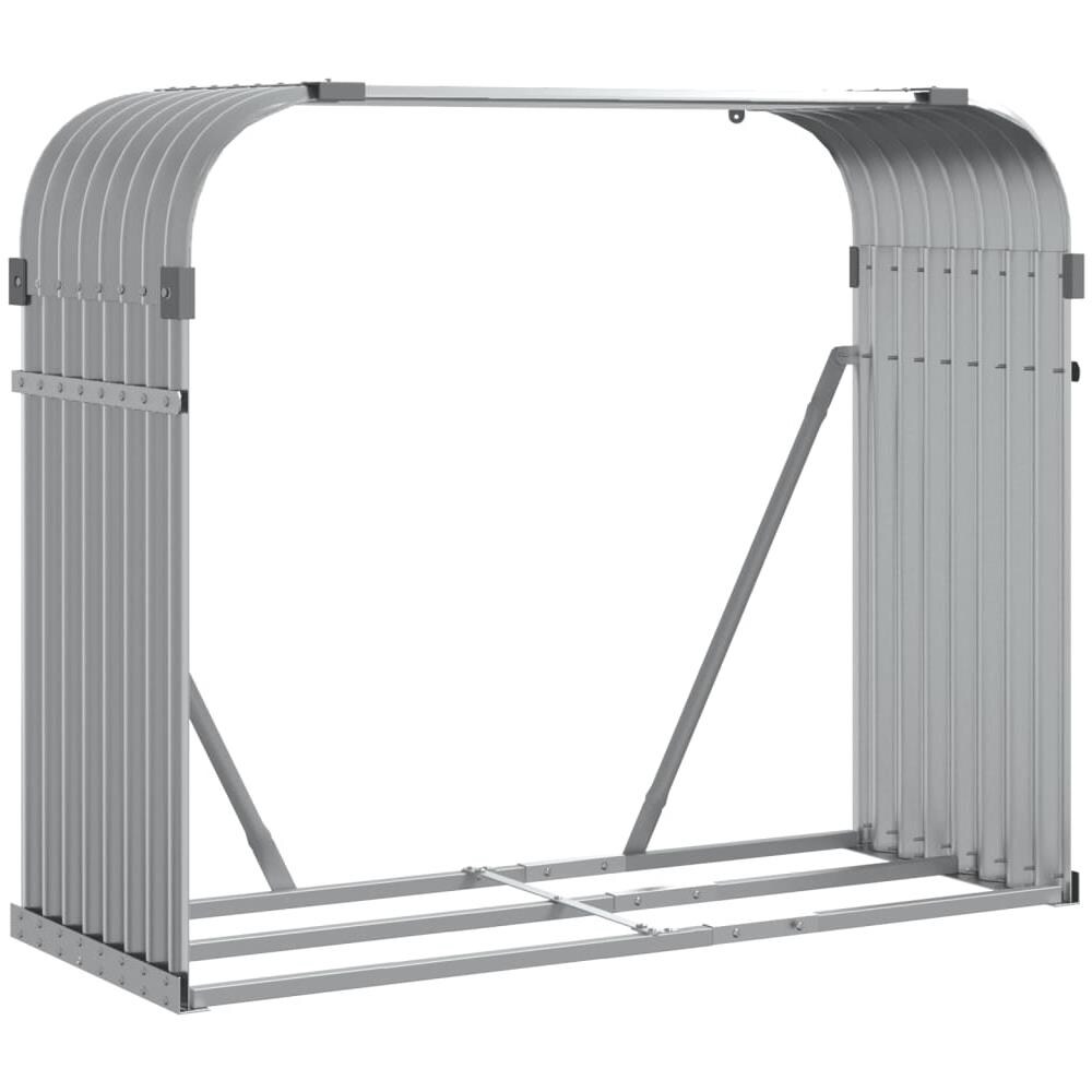 Portaceppi Grigio Chiaro 120x45x100 Cm In Acciaio Zincato - Foto 2