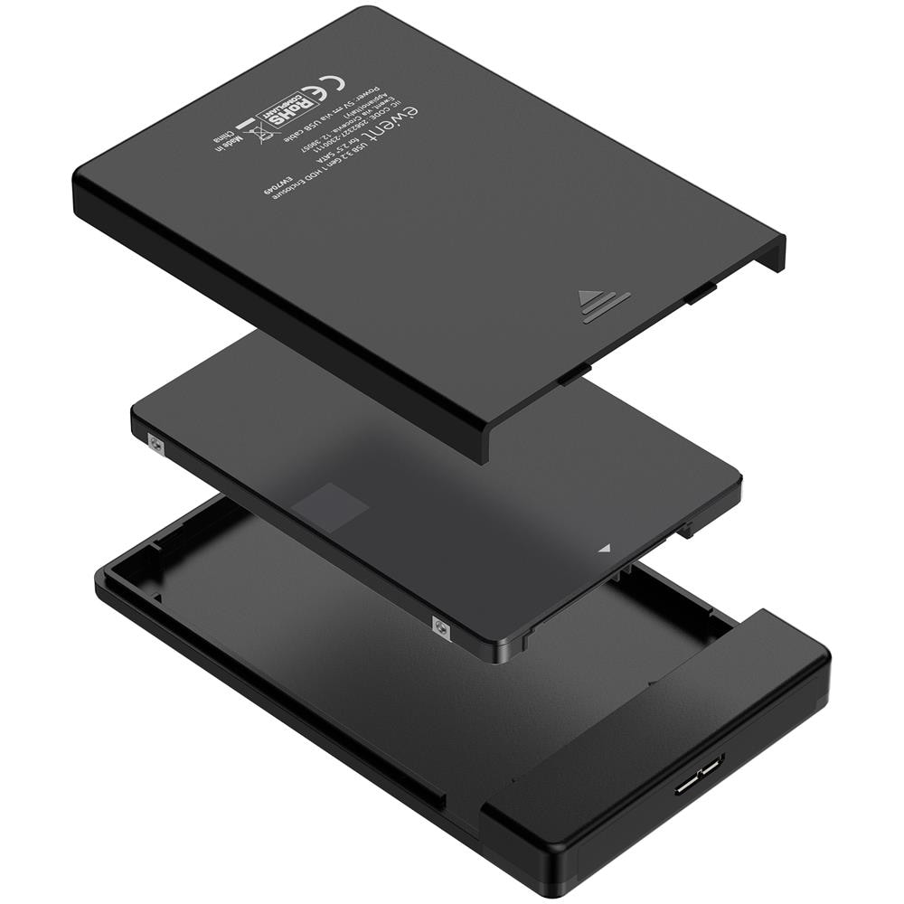EW7049 contenitore di unità di archiviazione Box esterno HDD /SSD Nero 2.5" - Foto 2