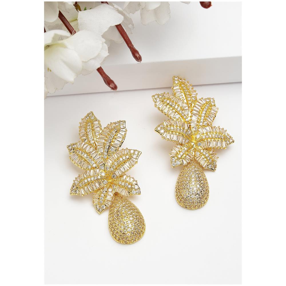 Collezione Diva Orecchini a Goccia a Petalo in Zirconia Cubica - Foto 1