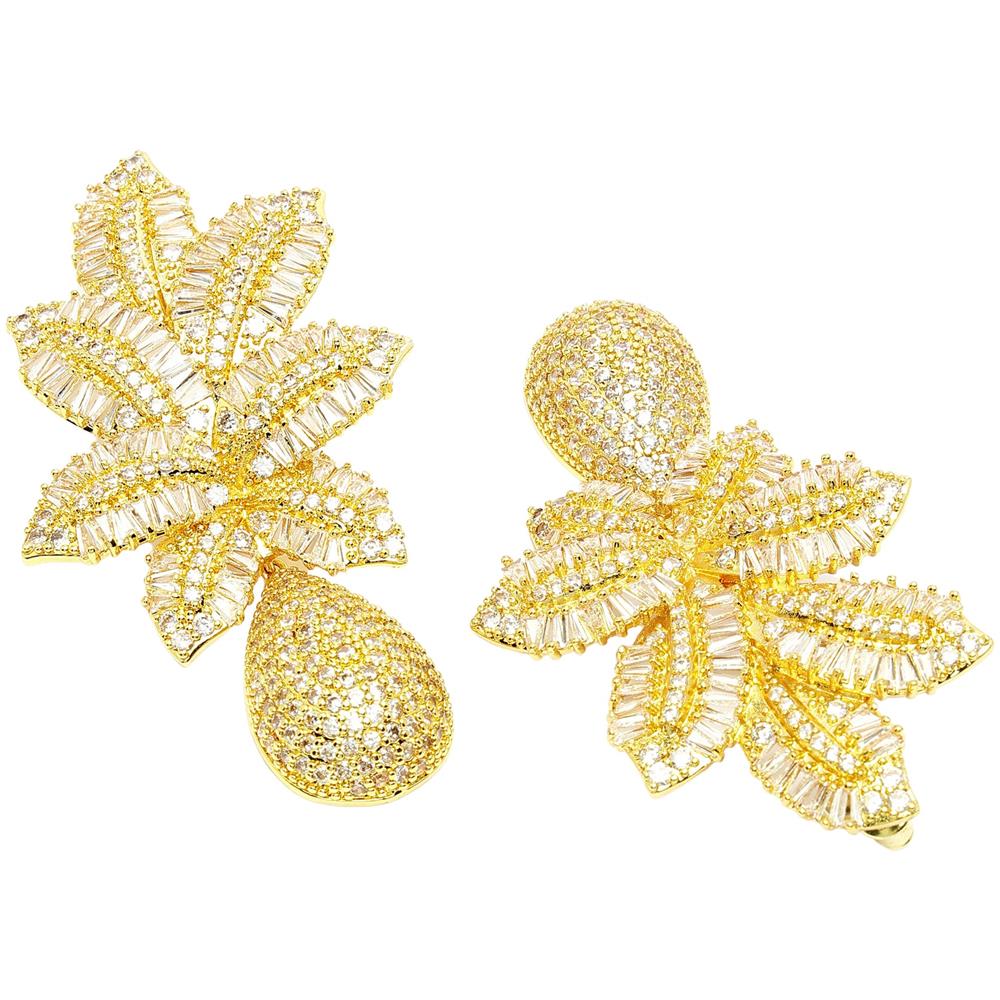 Collezione Diva Orecchini a Goccia a Petalo in Zirconia Cubica - Foto 2