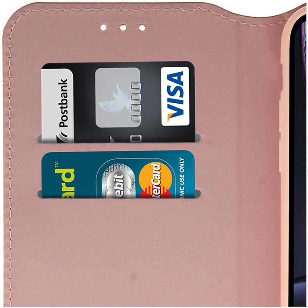 Custodia Iphone Xr Custodia A Libro Porta-carte Funzione Supporto - Rosa - Foto 5