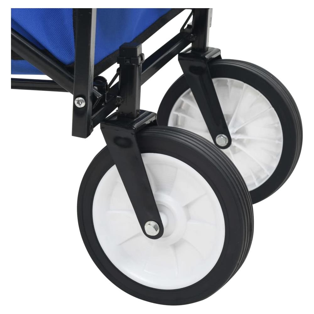 Carrello Pieghevole a Mano in Acciaio Blu - Foto 7