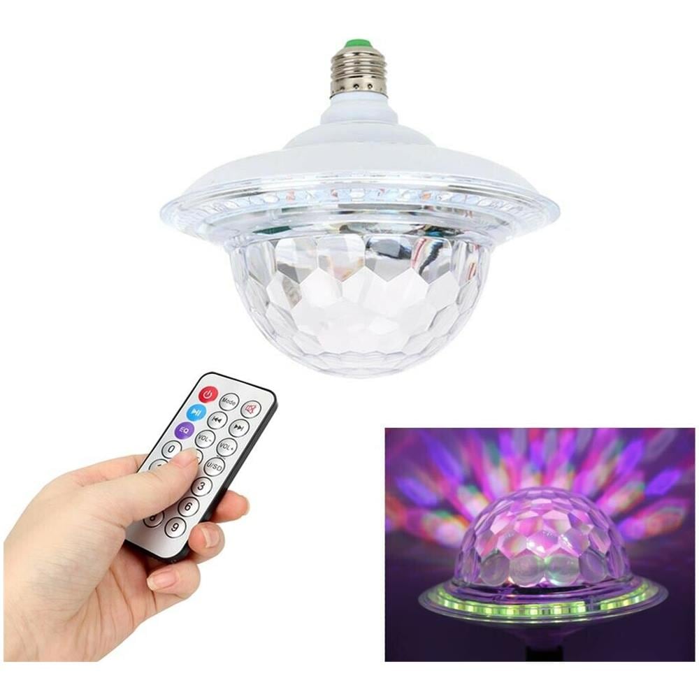 Lampada Cassa Bluetooth Led Rgb Ufo Minicassa Speaker Discoteca E27 Telecomando - Foto 1