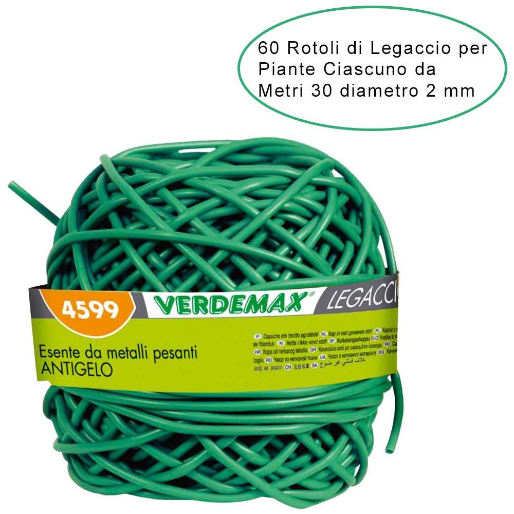 60 Rotoli Di Filo Per Legature Da Giardino In Pvc Ciascuno Da Diametro 2 Mm Metri 30 - Foto 1
