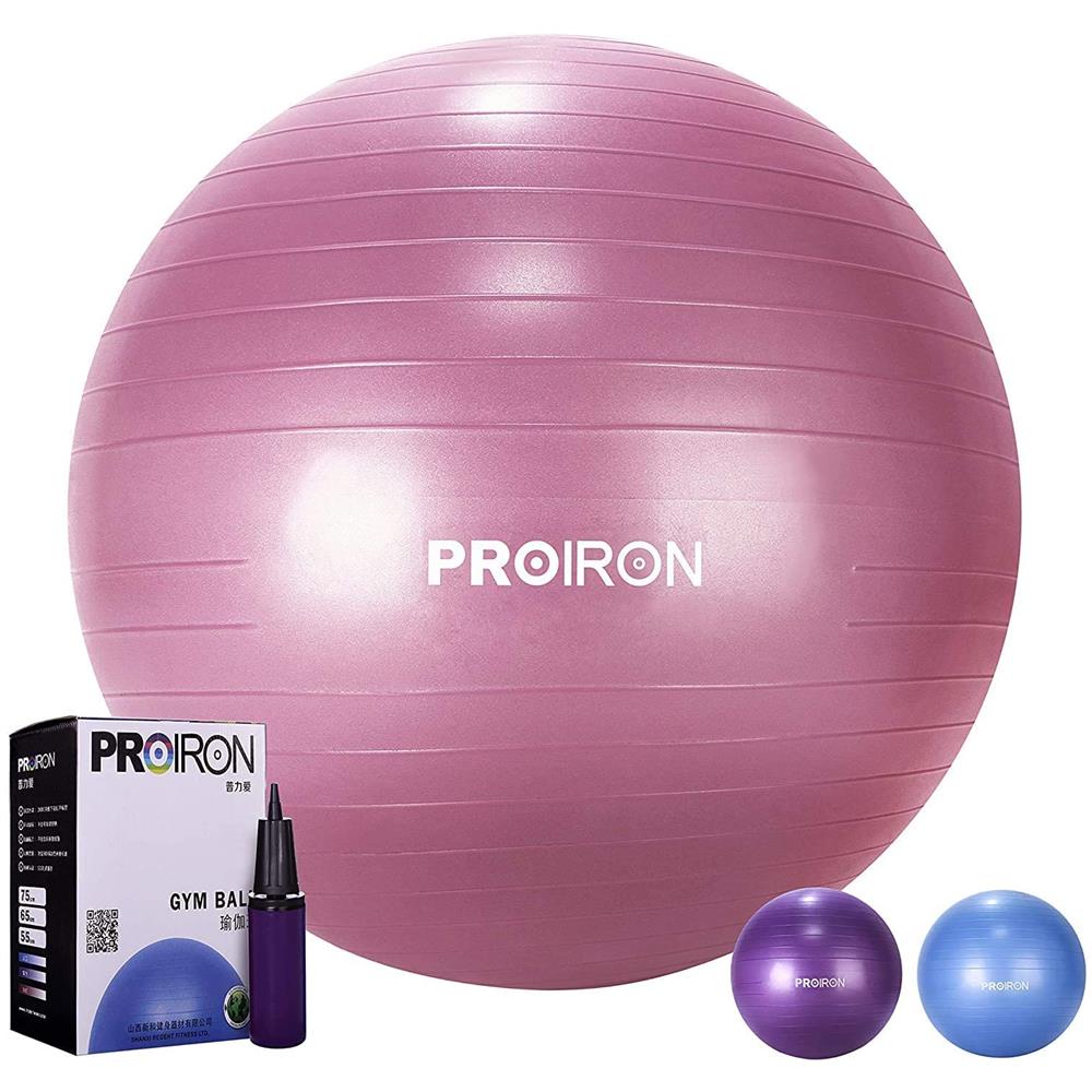 Palla Per Esercizi Yoga Balance Ball, Diametro: 75 Cm, Spessore: 2 Mm, Rosso, Pvc - Foto 32