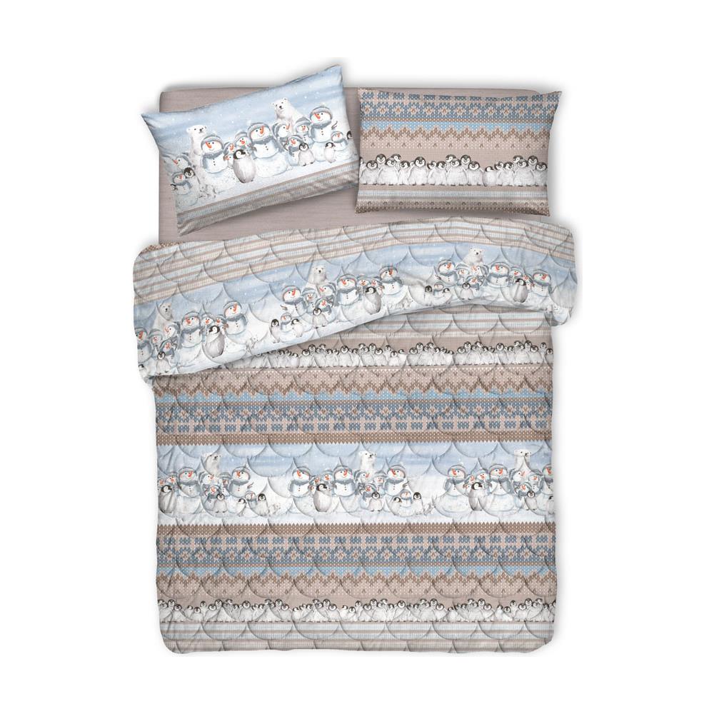 Trapunta Piumone Invernale Linea Pensieri Delicati Disegno Inverno Polare Matrimoniale Beige - Foto 1