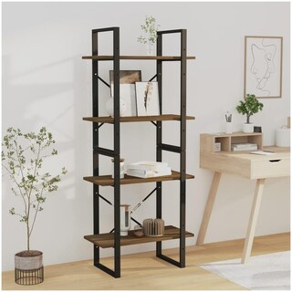 VidaXL Libreria 3 Ripiani 60x30x60 Cm | Scaffale In Legno Rovere Artigianale | Mobile Contenitore Per Libri E Oggetti