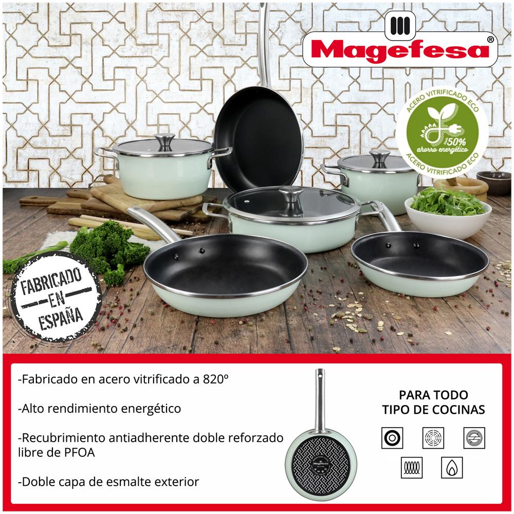 Padella ""nordic"" Verde Ø28cm Con Coperchio In Vetro - Foto 8