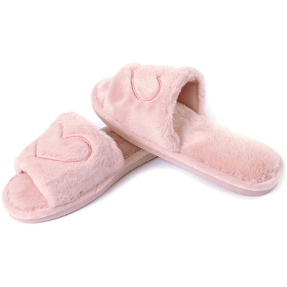 Ciabatte Pantofole Invernali In Morbida Ecopelliccia Modello Lovely Con Cuori 37-38 Rosa - Foto 1