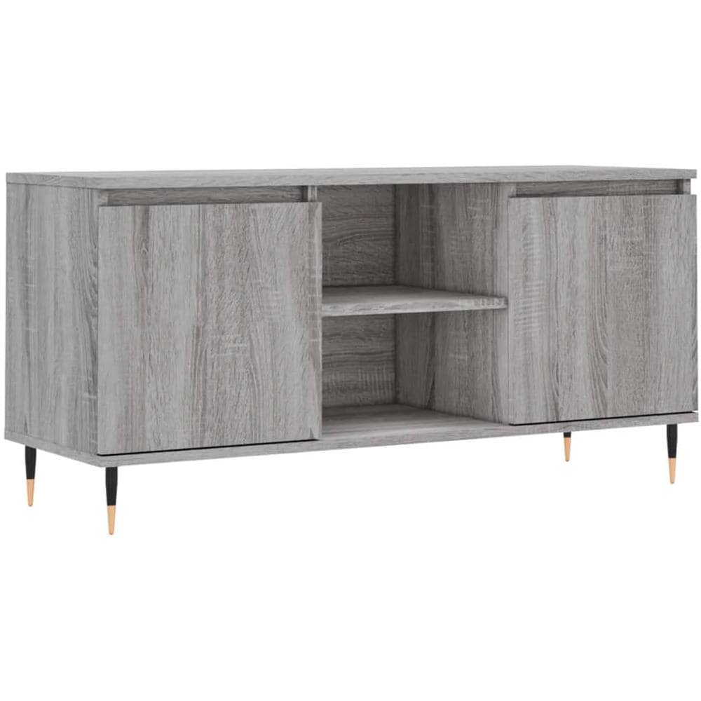 Mobile Porta Tv Grigio Sonoma 104x35x50 Cm In Legno Multistrato - Foto 2
