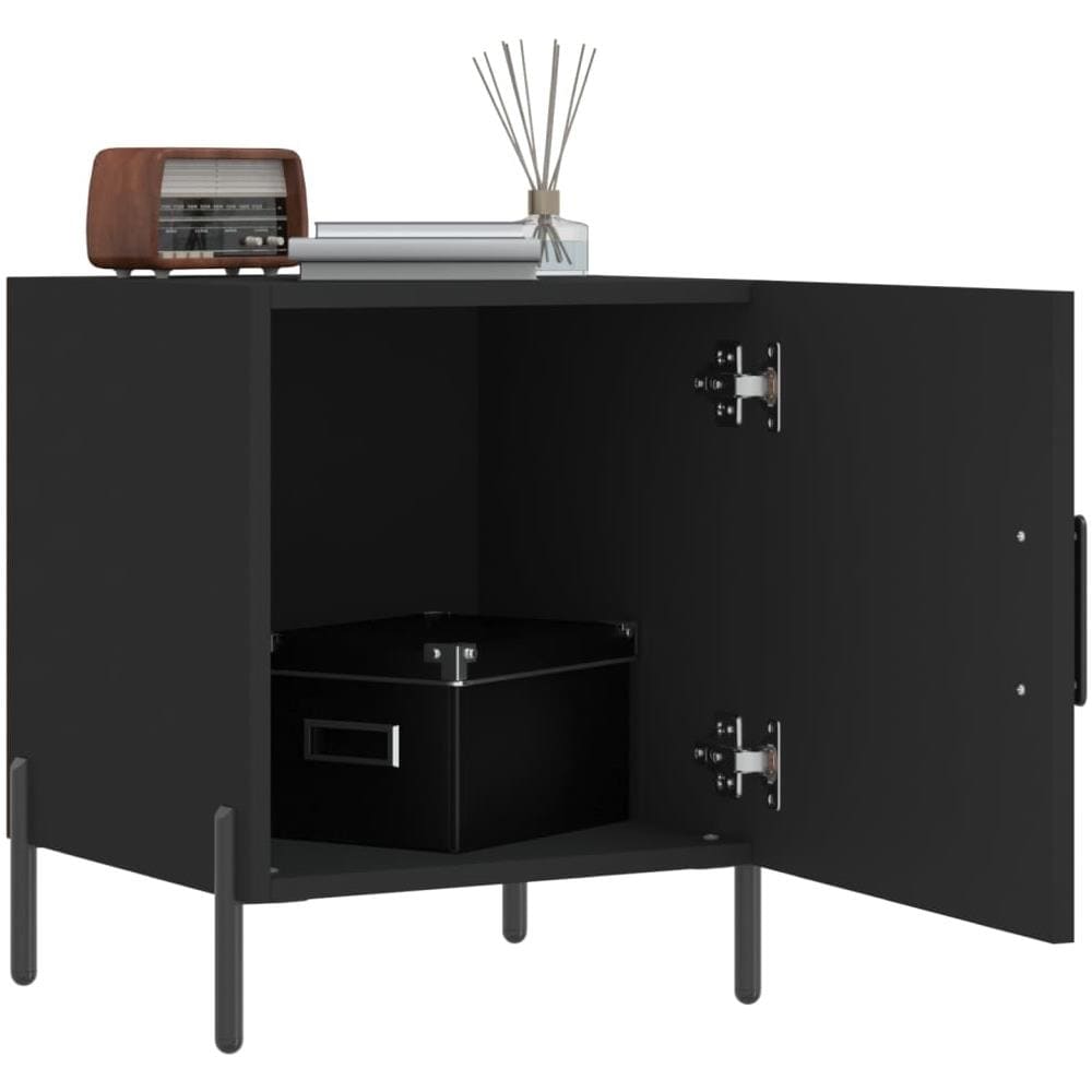 Comodini 2 Pz Neri 40x40x50 Cm In Legno Multistrato - Foto 3