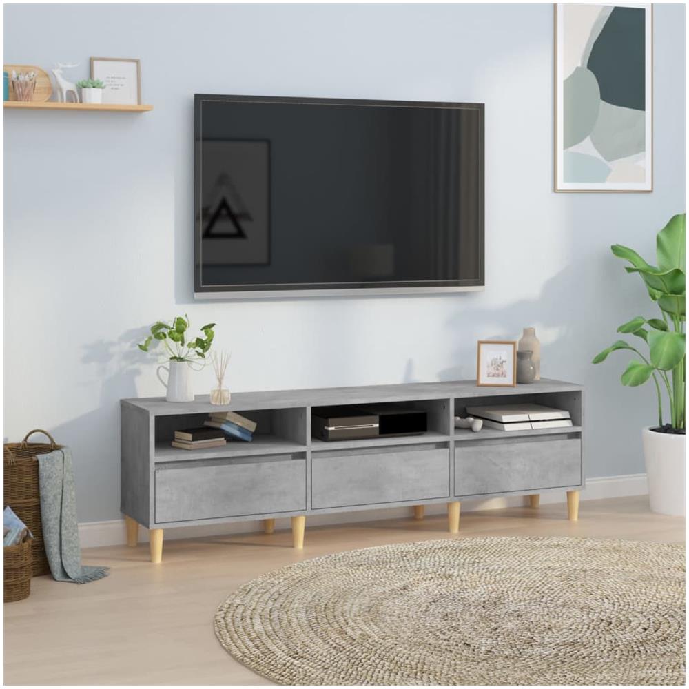 Mobile Tv Grigio Cemento 150x30x44,5 Cm Legno Multistrato - Foto 1