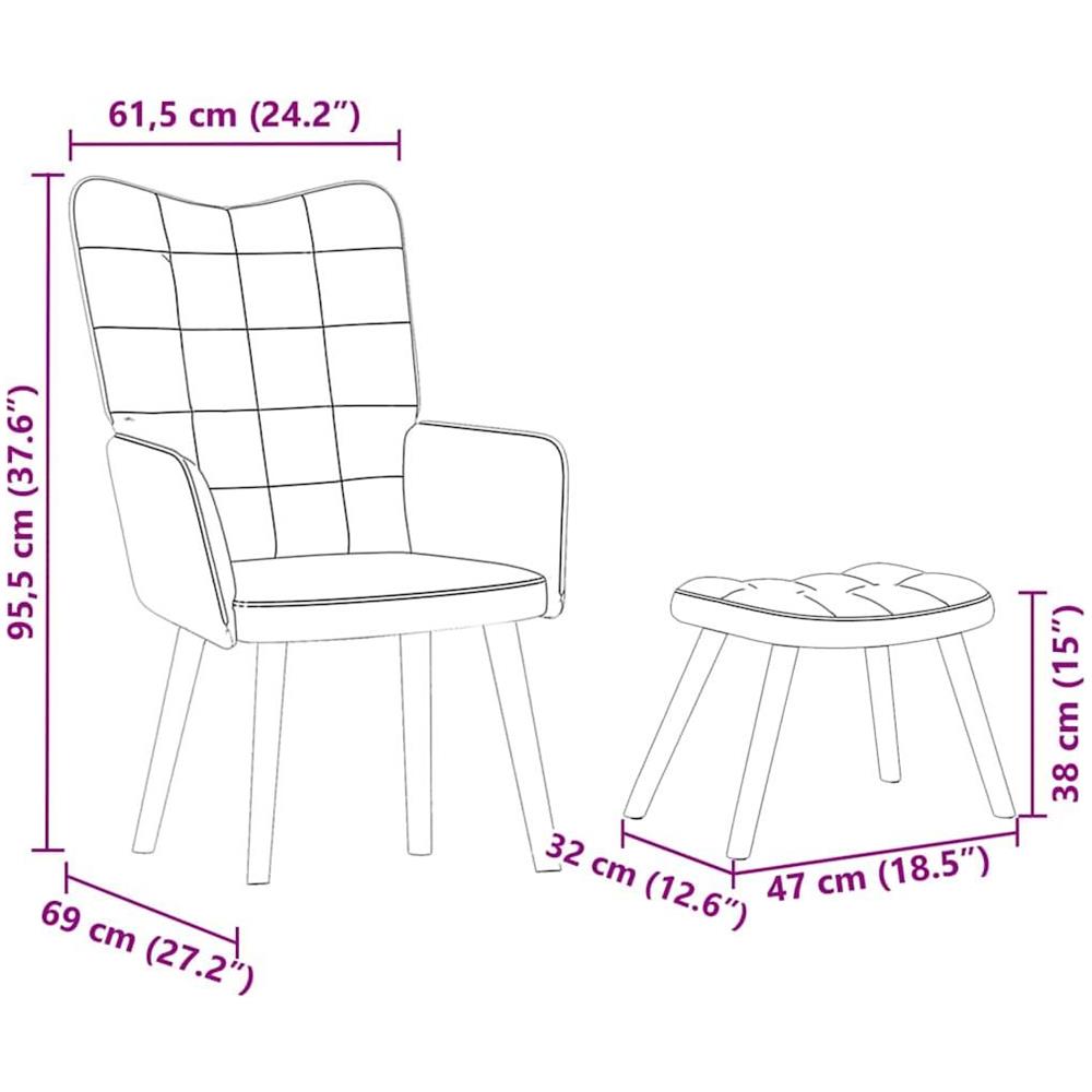 Poltrona Relax con Poggiapiedi Blu in Velluto - Foto 10