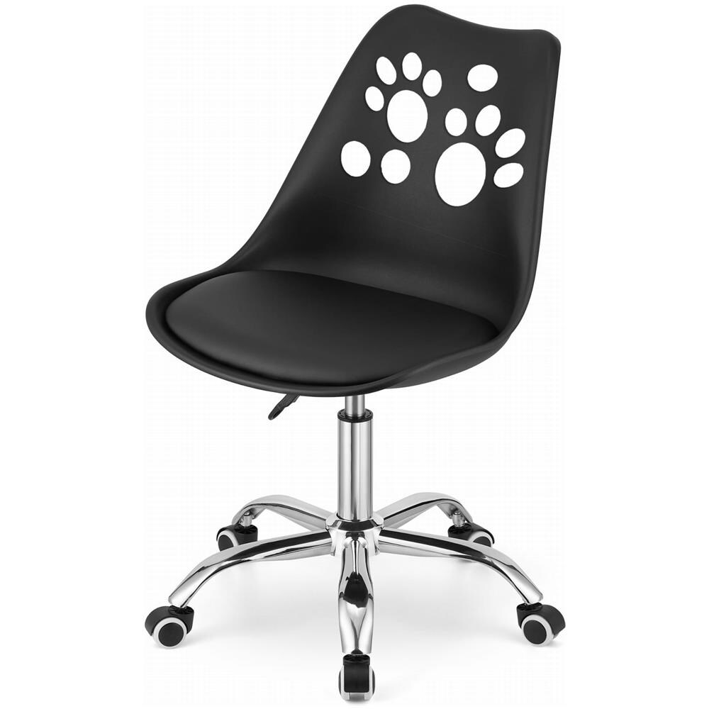 Sedia girevole ergonomica PRINT nera per ufficio domestico - Foto 5