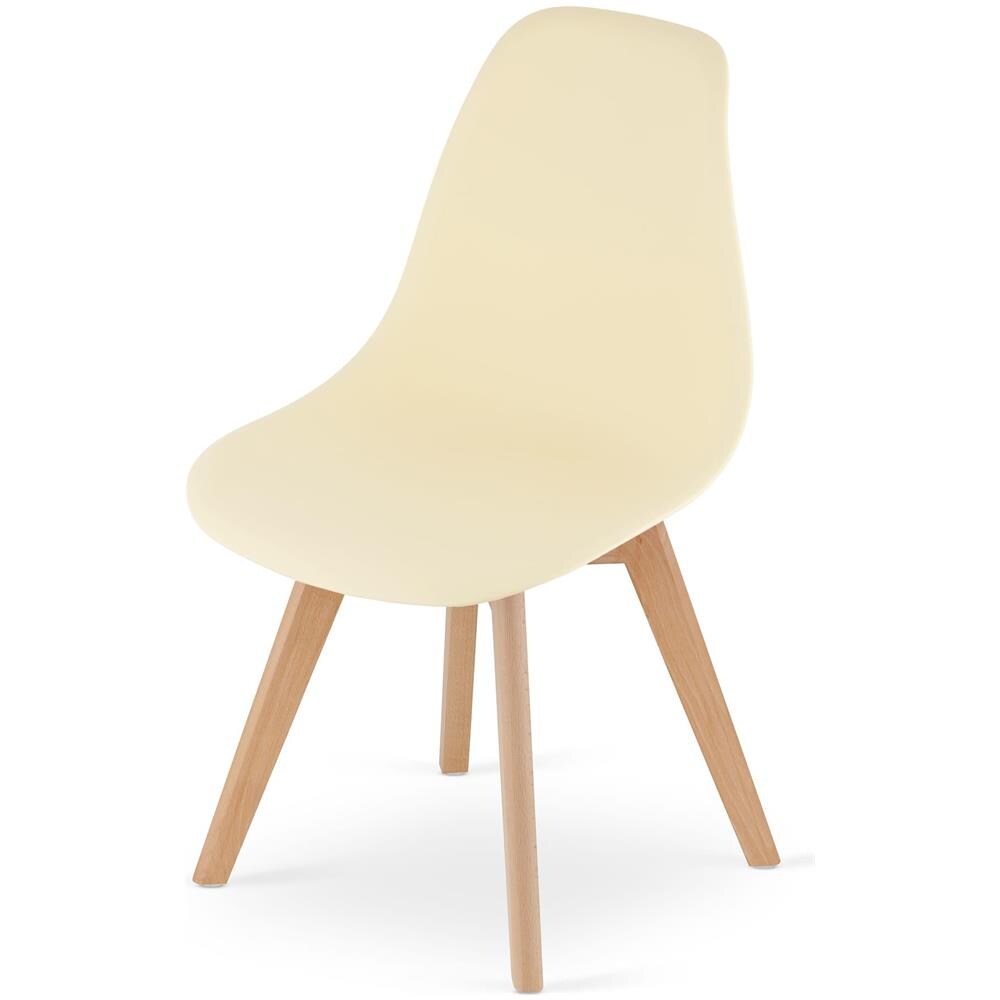 Sedia KITO - Sedie ergonomiche da pranzo /ufficio color crema x 4 - Foto 7