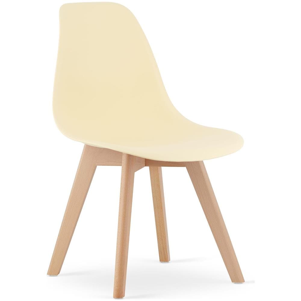 Sedia KITO - Sedie ergonomiche da pranzo /ufficio color crema x 4 - Foto 2