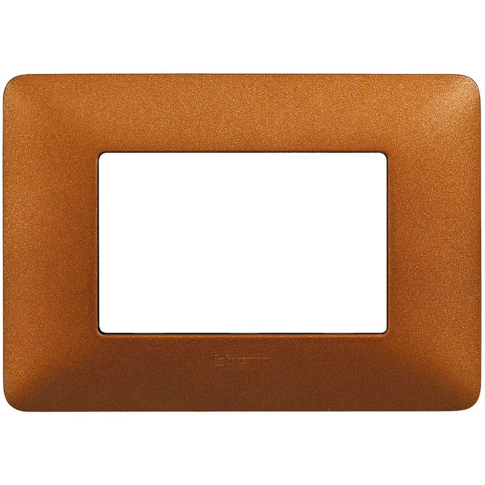 Placca 3 Posti Matix, Tecnopolimero, 120xh. 84 Mm Rosso Terra - Foto 3