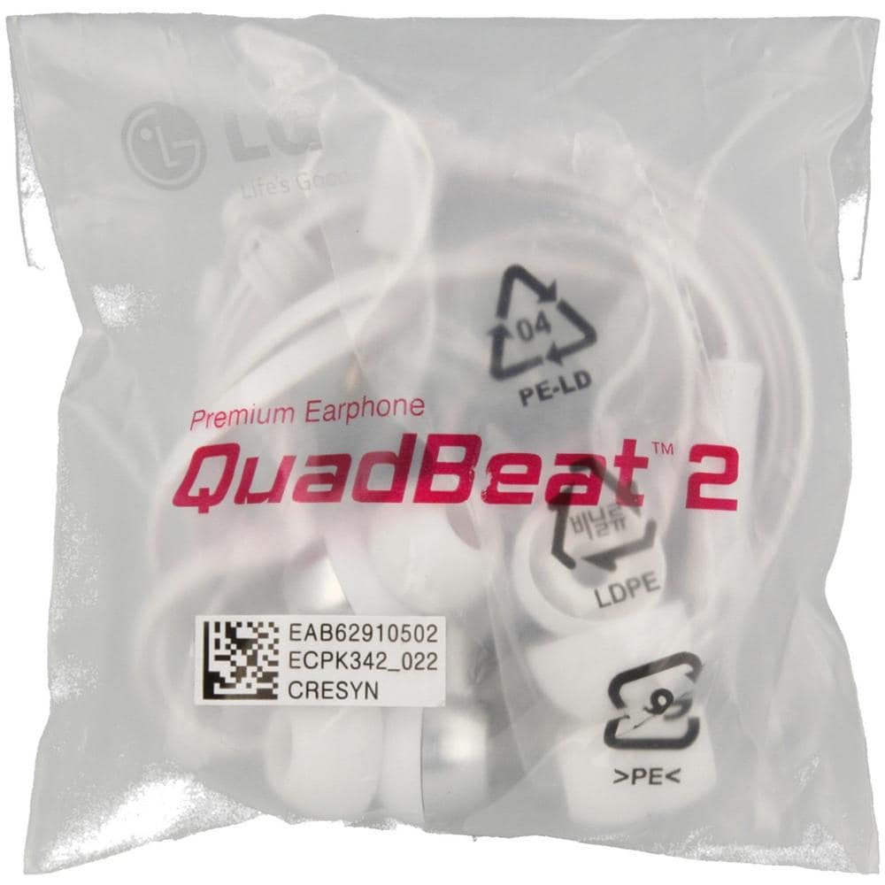 Auricolari Cuffiette Quad Beat 2 Originale Le530 Bianco Per Smartphone Venduto In Bustina Bulk Senza Scatola - Foto 2