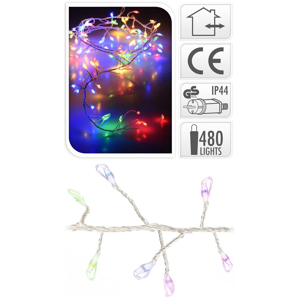 Ghirlanda 480 Microled Lineari Luci Multicolor Luci Di Natale Addobbi Presepi - Foto 1