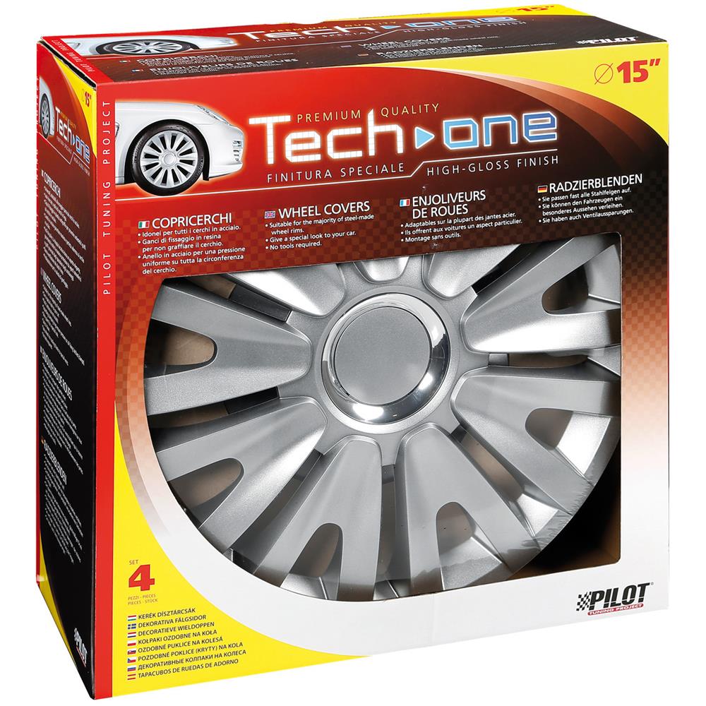 Copricerchi Auto Universali 15 Pollici Tech-one Royal Silver 31542 - Foto 6